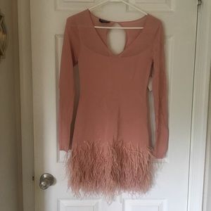 Bebe feather dress